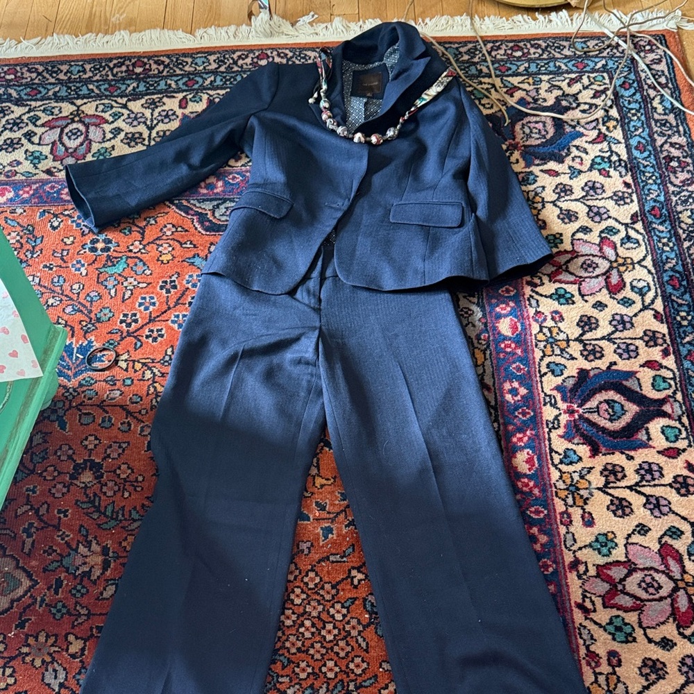 The Limited Navy Women's Pant Suit - Two Piece Jacket & Trousers